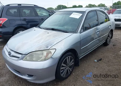 2005 Honda Civic Vp из США, поврежденный, VIN 2HGES16385H589973